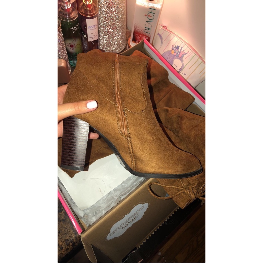 Over the Knee Camel Boots
